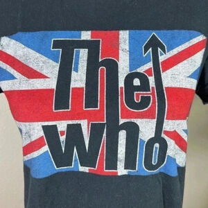 The Who Unisex Black Graphic Union Jack Officially Licensed T-Shirt Size Small
